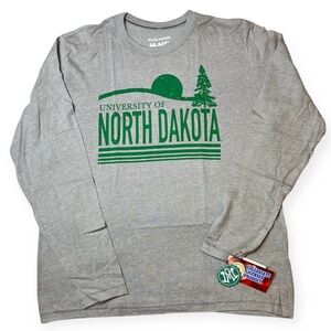 NCAA University Of North Dakota Men’s LS Gray T-Shirt Alma Mater Size M NWT